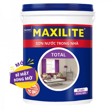 Sơn nước trong nhà Maxilite Total  bề mặt bóng mờ 30CB - Lon 5 lít