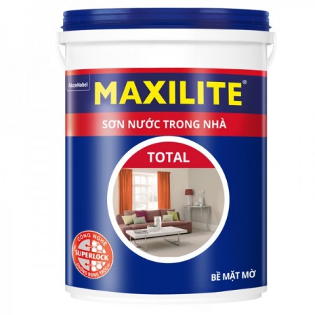 Sơn nước trong nhà Maxilite Total  bề mặt mờ 30C - Thùng 18 lít