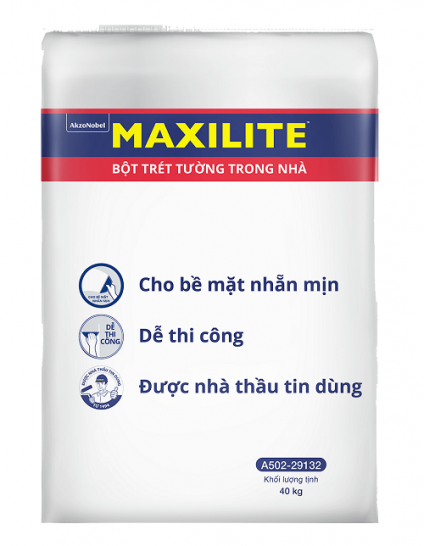 Bột trét tường nội thất Maxilite A502 - 40 Kg