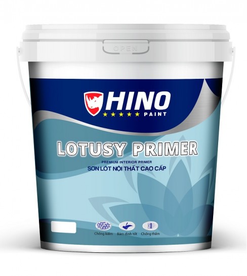 Sơn lót nội thất cao cấp Hino Lotusy Primer - 5 lít